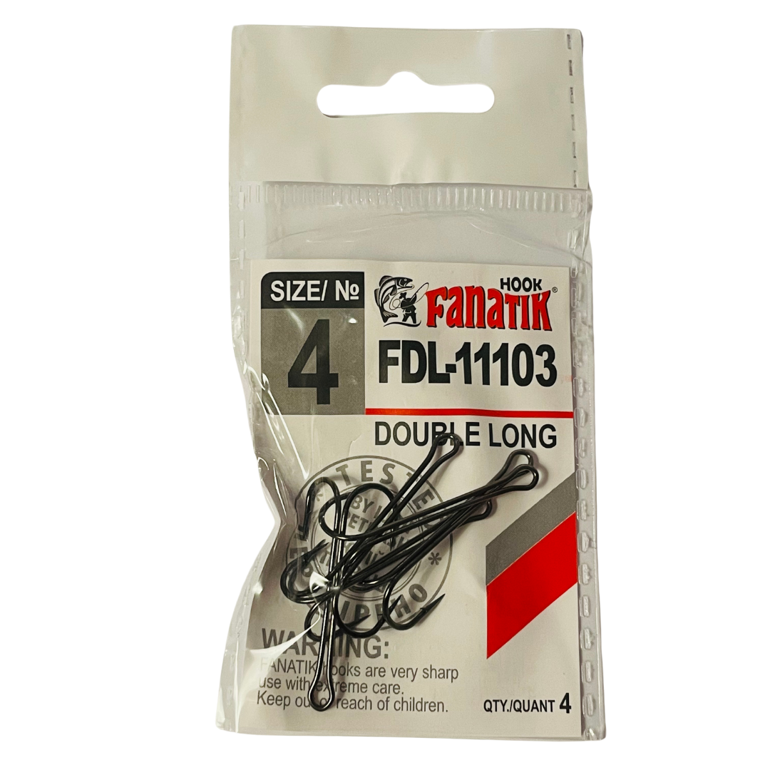 Kaheharuline konks FANATIK FDL-11103 pikk #4 4tk/pk