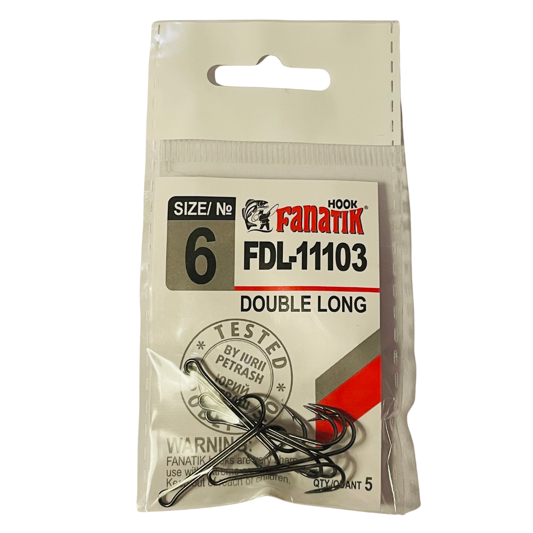 Kaheharuline konks FANATIK FDL-11103 pikk #6 5tk/pk