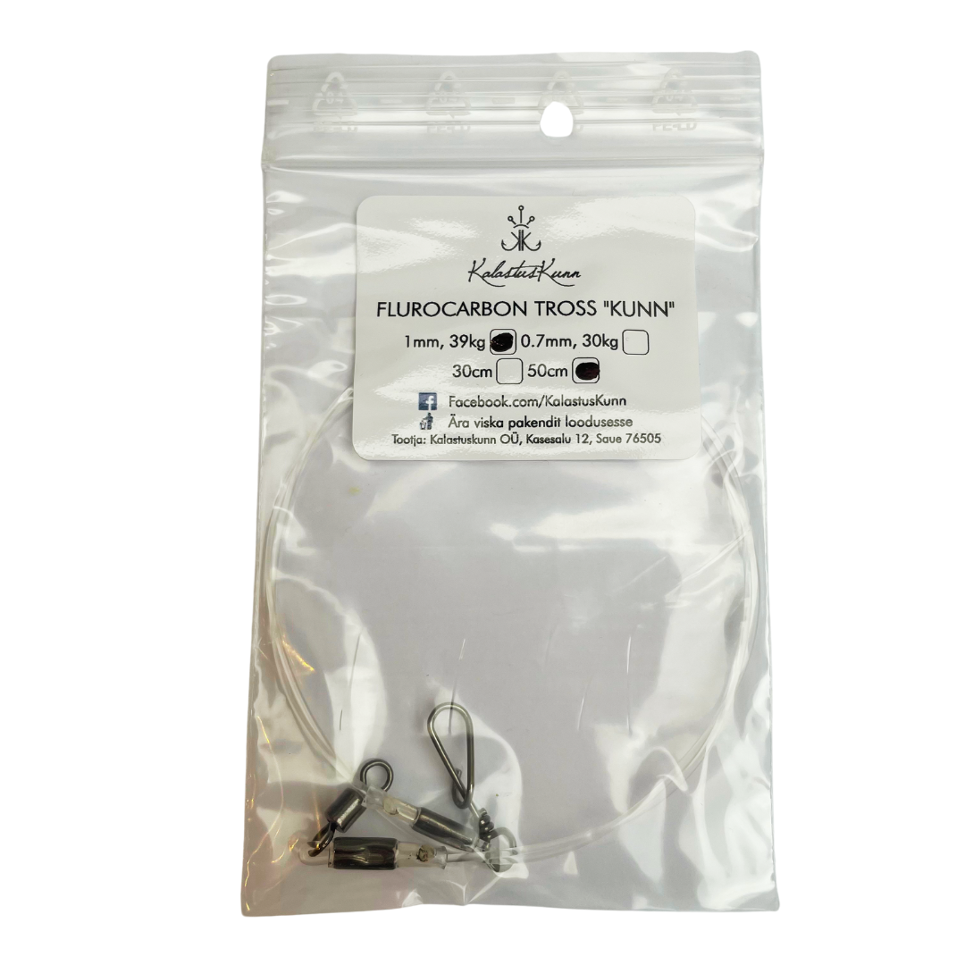 Fluorocarbon tross "Kunn" 1mm 50cm 39kg