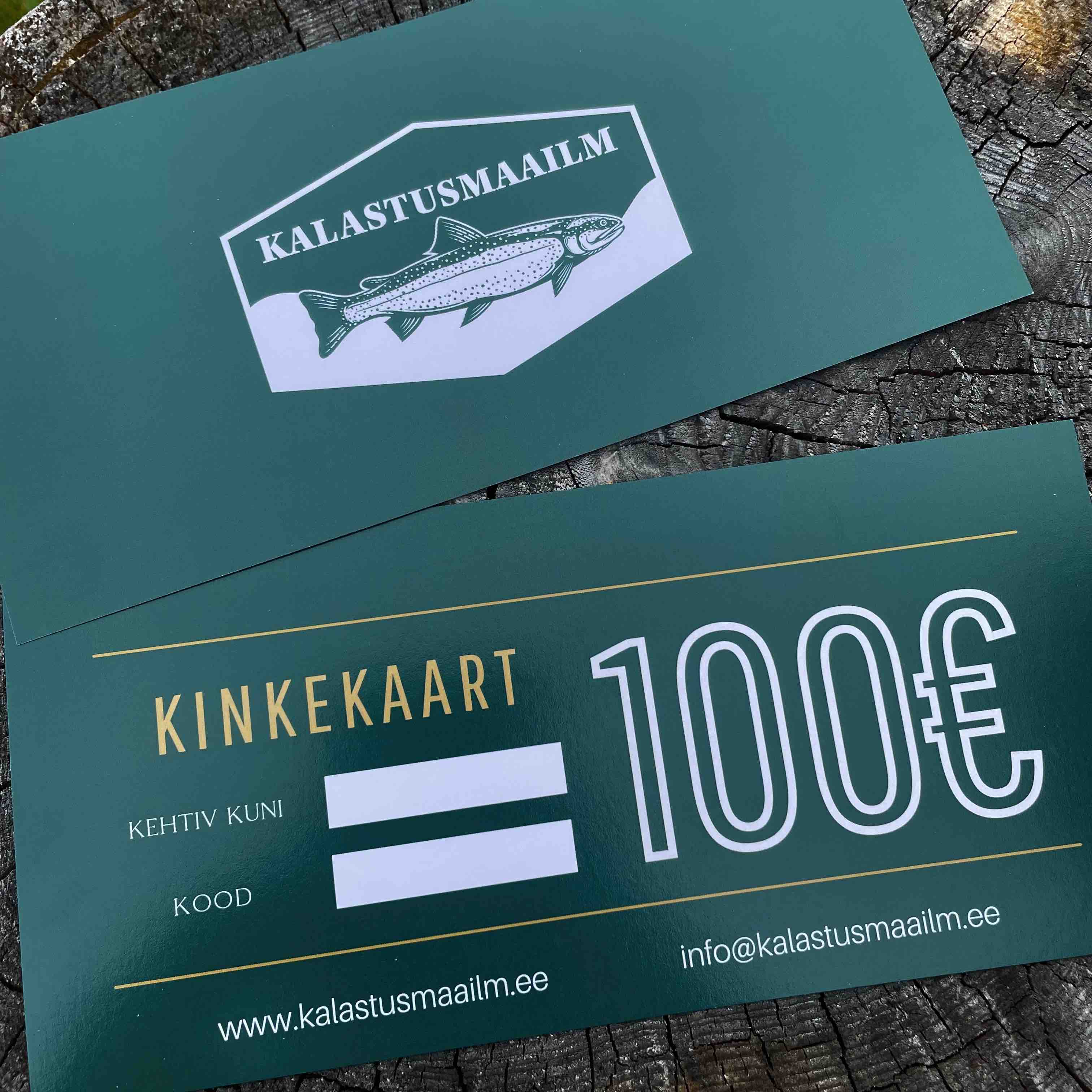 Kalastusmaailm.ee kinkekaart 100€