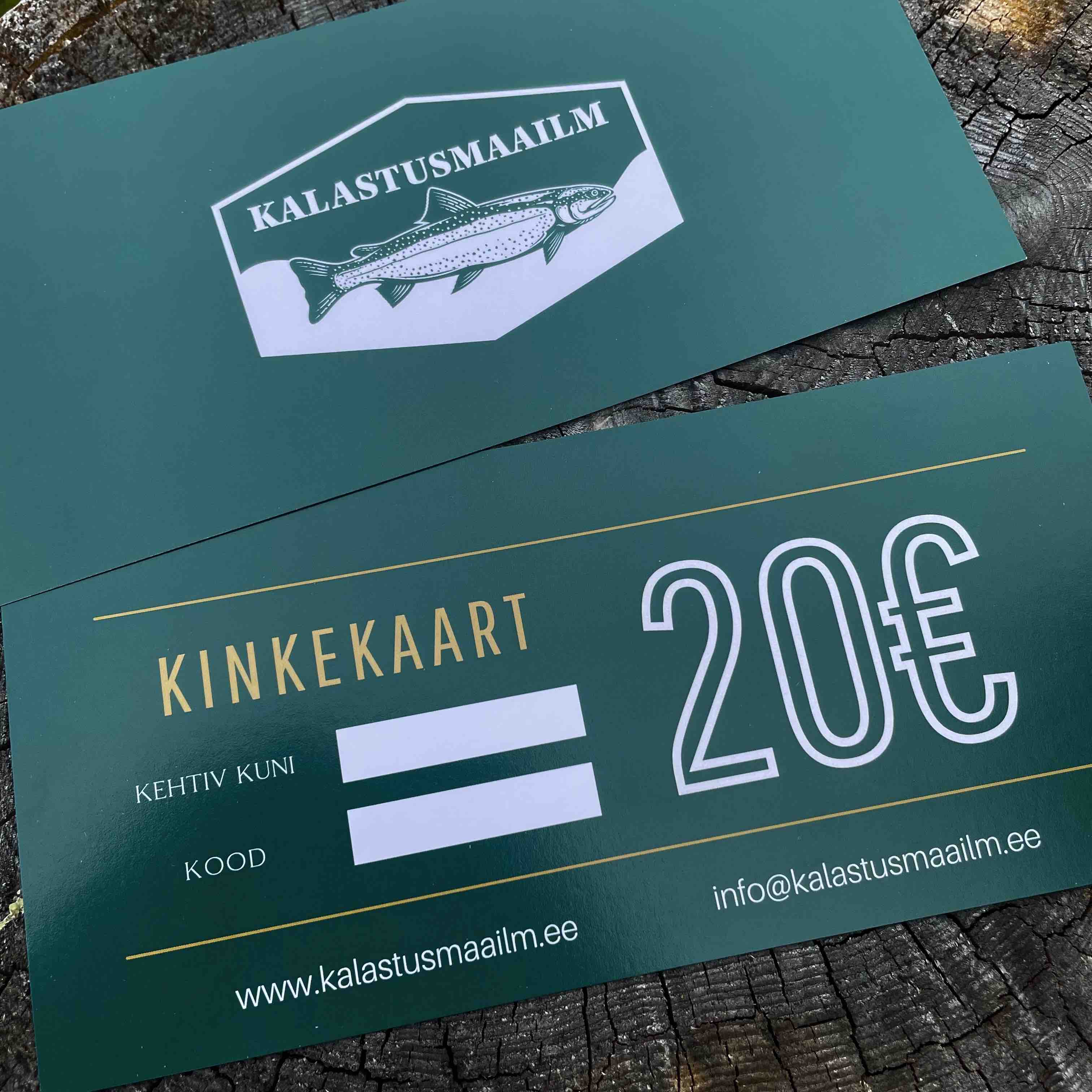Kalastusmaailm.ee kinkekaart 20€