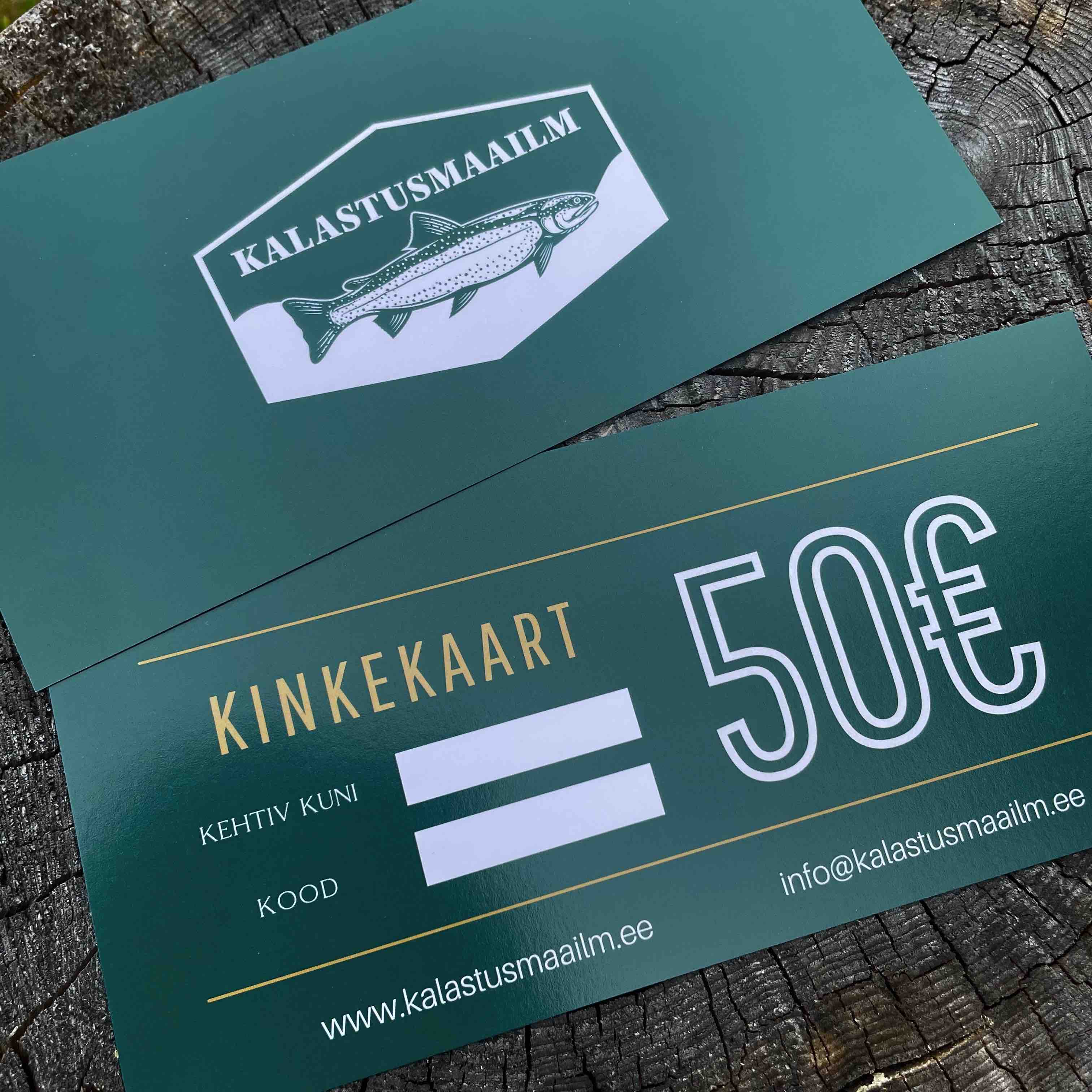 Kalastusmaailm.ee kinkekaart 50€