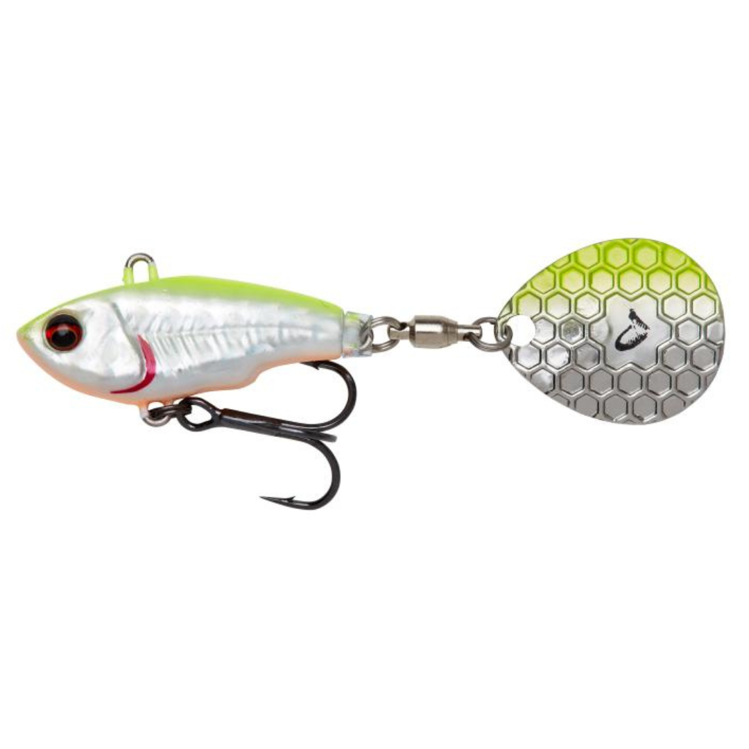 Lant Savage Fat Tail Spin 5.5cm 9g Sinking Lemon Back Flash