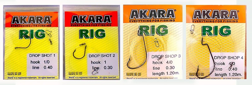 Akara Drop Shot Rig 120cm konks nr. 4/0